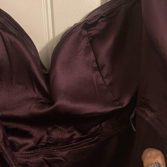 Lulus Devoted to Romance Dark‎ Purple Strapless Maxi Fairy Dress women’s size XS - Picture 7 of 9